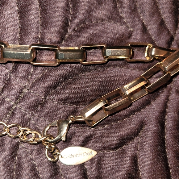 Coldwater Creek Women's Goldtone Rectangle Link 37 in. Necklace + 3 in. Extender - Picture 6 of 7